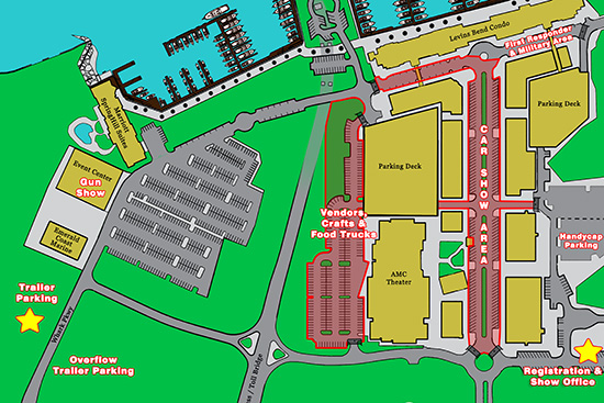 Event Map Bama Coast Cruisin 2025 Fall